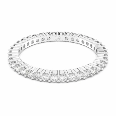 Image de Swarovski Bague Matrix Vittore, Taille ronde, Blanc, Finition argentée