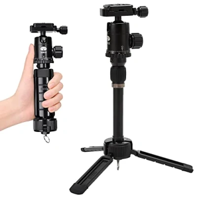 Image de SIRUI AM 35K Mini trépied de Table en Aluminium avec rotule et capacité Charge la Colonne Centrale jusqu&#039;à 4 kg (Noir)