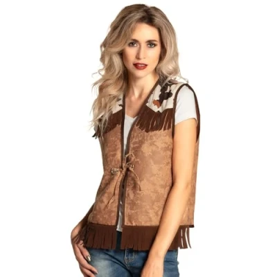 Image de Boland Gilet Western Camel (M), 10232600, Multicolore, M