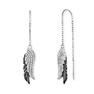 Image de Engelsrufer aux femmes Argent sterling Oxyde de Zirconium Boucles d&#039;oreilles ERE WINGDUO ZI BIB