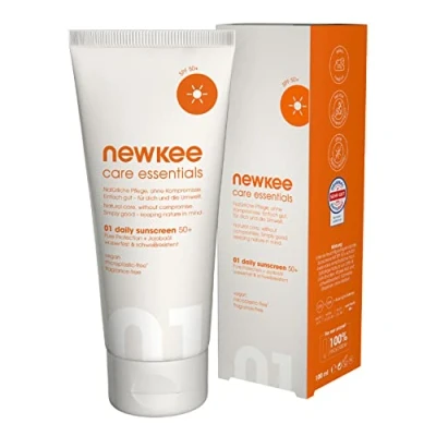 Image de newkee Creme solaire avec indice de protection 50+ (100ml), résistante à l&#039;eau, Manuel Neuer et Angelique Kerber