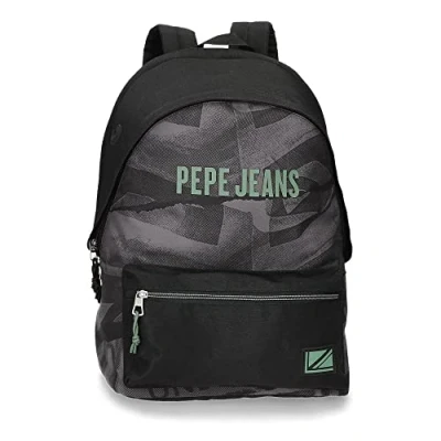 Image de Pepe Jeans Davis Sac à Dos pour Ordinateur Portable Double Compartiment 15,6&quot; Noir 31 x 44 17,5 cm Polyester 20,46 L