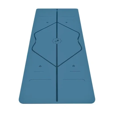 Image de Liforme Tapis De Yoga Le Écologique et Antidérapant avec Un Système d’Alignement Unique Original Biodegradable Bleu