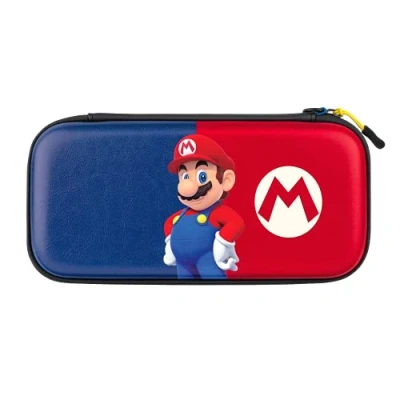 Image de Pdp Gaming Licence Officiel Switch Slim deluxe Travel Case Mario Semi Hardshell Protection Protective Pu leather Holds 14 Games And Console Works avec Oled Lite Fine pour Kids