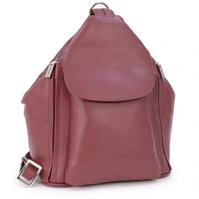 Image de VISCONTI Sac à Main Porté Dos Femme Cuir Moyen Multipoches 18357 DANII Rouge
