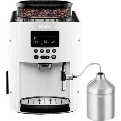 Image de Krups Essential EA8161 Machine à café automatique avec buse vapeur &quot;Cappuccino&quot; 15 bar blanc
