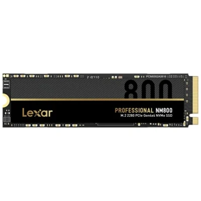 Image de Lexar Professional NM800 SSD Interne 1To, M.2 2280 PCIe Gen4x4 NVMe, Jusqu&#039;à 7400 Mo/s en Lecture, Pour les Joueurs et Professionnels Créatifs (LNM800X001T RNNNG)