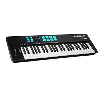 Image de Alesis V49 MKII Clavier MIDI USB avec 49 touches sensibles à la vélocité, 8 pads modes Full Level et Note Repeat logiciels professionnels