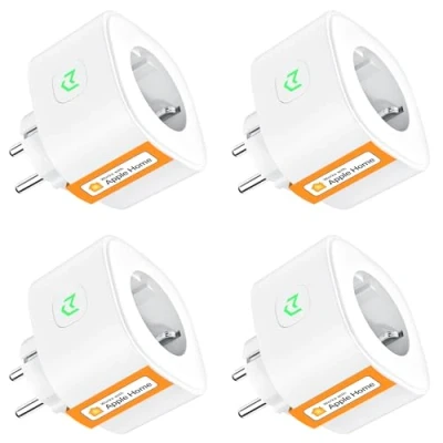 Image de Refoss Prise Connectée WiFi, Intelligente avec HomeKit, Lot de 4 Prises Programmables Alexa, Google Home, Télécommandée Sans Fil, Smart Plug Commande Vocale et Minuterie, Type F