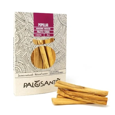 Image de PALOSANTO Palo Santo Batons Popular Ayabaca 8 Qualité Supérieure du Pérou Encens Naturel Idéal Purification, Protection Maison Bois 100% Bursera Graveolens