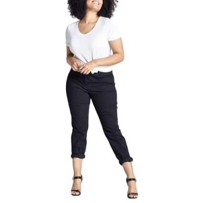 Image de Ulla Popken Vmmalena 3/4 Blouse Exp Color Jean Droit, Noir, 38W / 32L Femme