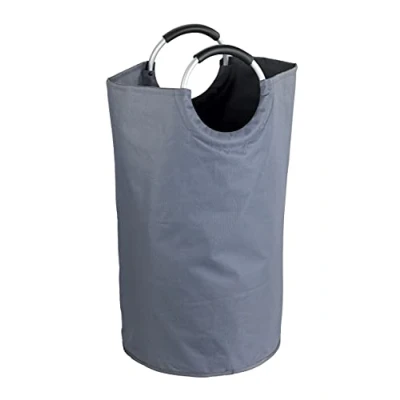 Image de WENKO Panier à Linge Jumbo Anthracite Sac Multi Usage, Bouteilles Gris