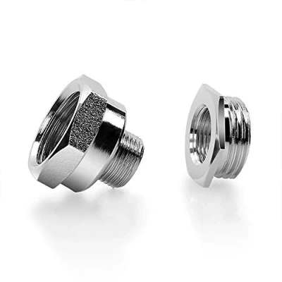 Image de Frizzlife Adaptateur de tuyau NPT en laiton pour filtre à eau osmose inverse (3/8&quot; mâle vers 1/2&quot; femelle et 3/8&quot; femelle)