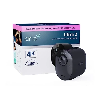 Image de Arlo Ultra 2 caméra de Surveillance extérieure, additionnelle noir Neuf