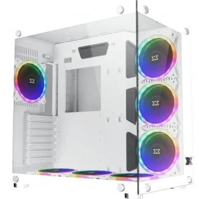 Image de Boitier PC ATX Xigmatek Verre trempé mid_tower Noir Aquarius Plus Arctic , avec 7X AY120 (EN46430)
