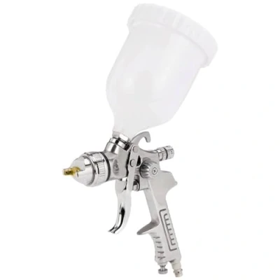 Image de Einhell Pistolet à peinture godet (Pression 3 3,5 bar, Capacité du gravité : 0,6 L, Régulateur de débit, jet pointu, large, Gâchette, Buse rotative)