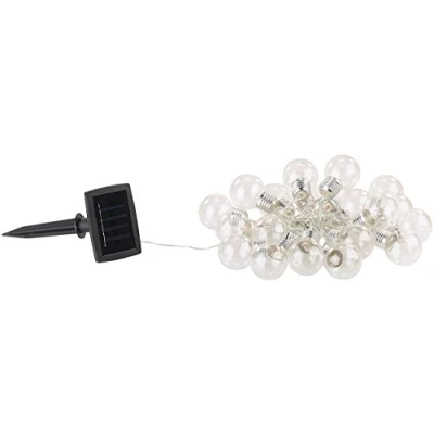 Image de Guirlande lumineuse solaire à LED design ampoule classique 3,80m