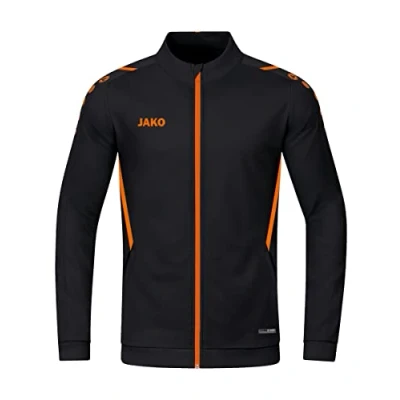 Image de JAKO Veste En Polyester Défi, Mixte, Noir/Orange Fluo, M