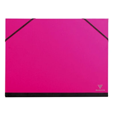 Image de Clairefontaine 44806C Un carton à dessin fermeture élastiques 28x38 cm, Fuchsia