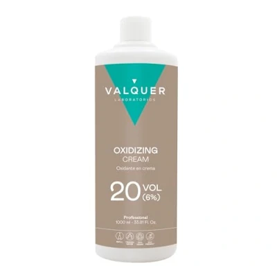 Image de Valquer Profesional Oxygéné Crème Stabilisée, 20 Volumes 6% Coloration Permanente des Cheveux à Usage, 1000 ml