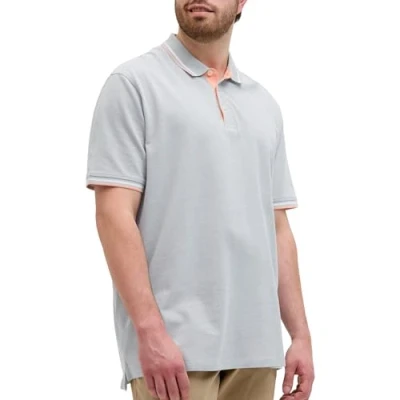 Image de JACK&amp;JONES PLUS Jjepaulos Polo SS Noos Pls, Vert Iceberg Détails : Play, 4XL Hommes