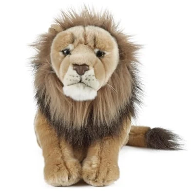 Image de Peluche Living Nature Grand lion mâle (45 cm), Marron