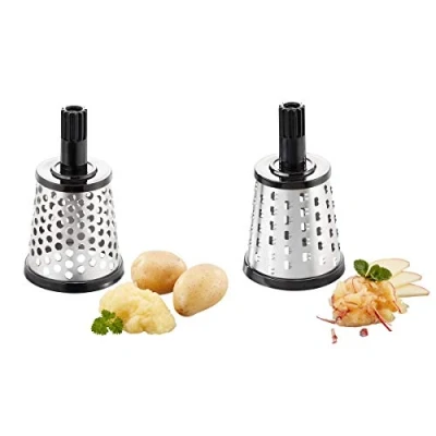 Image de Gefu Set de 2 Tambours pour Râpe, Acier Inoxydable, INOX, 14 x 8 cm GF19010