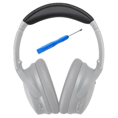 Image de AHG QC35 ii bandeau / Kit de coussinets pour bandeau, compatible avec les casques Bose QuietComfort 35 (noir) Design haut gamme Assemblage à faire soi même sans couture