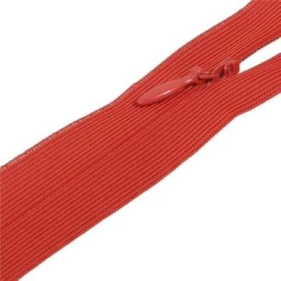 Image de Fermeture invisible non séparable ajustable rouge feu Taille 60cm
