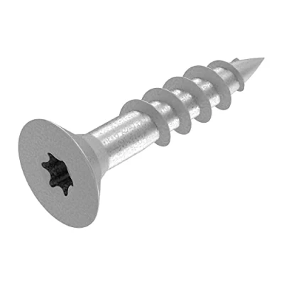 Image de SECCARO Lot de 250 vis à bois pour panneaux d&#039;aggloméré, 5 x 25 mm, en acier inoxydable V2A VA A2, avec filetage partiel, TX/six pans creux