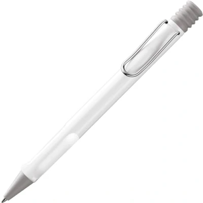 Image de Lamy safari white Stylo à bille avec grip ergonomique et largeur de trait M pour une écriture longue agréable en plastique robuste ASA recharge grande capacité 16 bleu