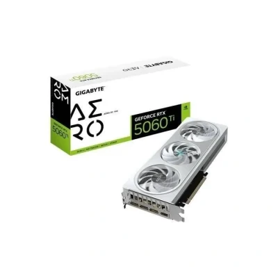 Image de Gigabyte GeForce RTX 5060 Ti Aero OC 16G Carte Graphique 16 Go GDDR7, 128 Bits, PCI E 5.0, 2647MHz Fréquence du processeur, 3 x DisplayPort, 1 HDMI, GV N506TAERO 16GD