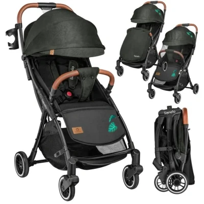 Image de LIONELO Julie One Poussette canne legere Ultra compacte Pliable en un seul geste (0 22 kg), sac de transport, repose pieds dossier, réglable jusqu&#039;à, moustiquaire