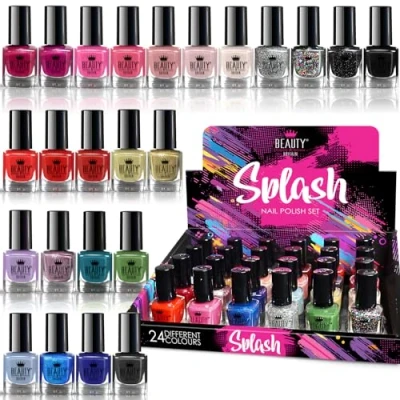 Image de Ensemble de 24 vernis à ongles &quot;Splash&quot; couleurs modernes différentes séchage rapide (Set B)