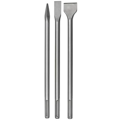 Image de Einhell Jeu de 3 burins pour marteaux perforateurs à mandrin SDS max (2 plats et 1 pointeau)