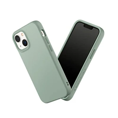 Image de RHINOSHIELD Coque Compatible avec [iPhone 13 Mini] SolidSuit Fine Technologie d&#039;absorption des Chocs et Finition Premium Mate, Contour Objectif Photo Interchangeable Vert Sauge
