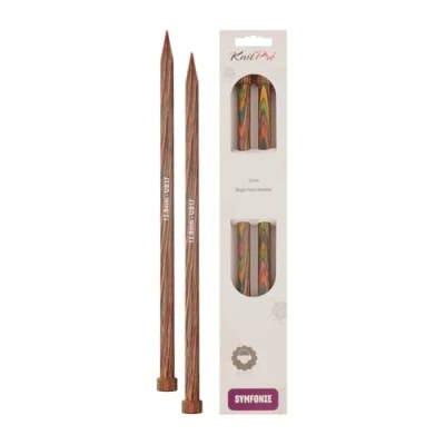 Image de KnitPro KP20213 Symphonie Aiguille Simple Pointe Bois Multicolore 22 x 0,4 6,5 cm