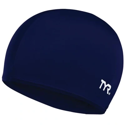 Image de TYR Mixte Solid Bonnet de Bain Lycra, Navy, Taille Unique EU