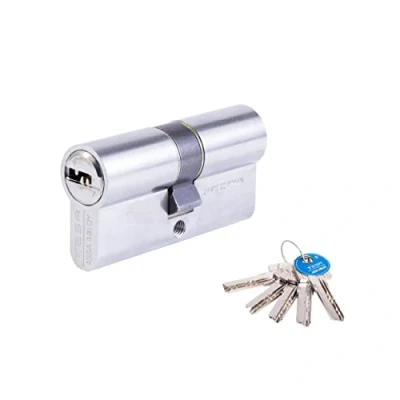 Image de Tesa Assa Abloy T65D3040N Cylindre de sécurité Standard T60 nickelé 30 x 40 mm Clé à Came Longue