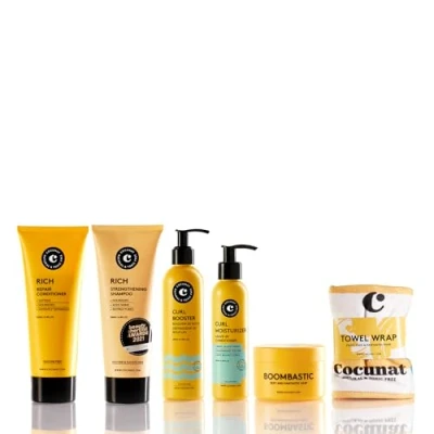 Image de COCUNAT Plan Volume et Nutrition d es Boucles Nourrit, Définit, Renforce, Hydrate les Méthode Curly Élimine Frisottis Turban Anti Inclus