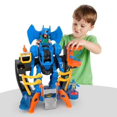 Image de Imaginext Coffret Centre De Commande Robot Batman DC Super Friends avec Détachable 25 Cm, Figurines Et Robin 8 Cm Incluses, Jouet Enfant, 3 Ans À Ans, HML02