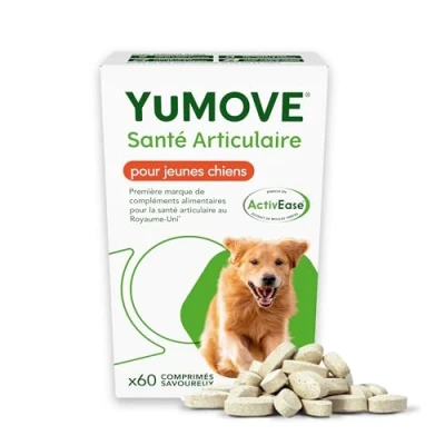 Image de YuMOVE Chien jeunes Complément Santé articulaire pour les chiens actifs et en pleine croissance 60 Comprimés