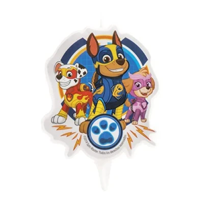 Image de Dekora 346226 Chase, Skye, Marshall Bougie d&#039;anniversaire 2D Paw Patrol