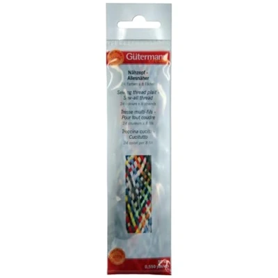 Image de Gutermann 782955 100% Polyester Fil A Coudre Toute Tresse Coton Multicolore 46.5x1.3x7 cm