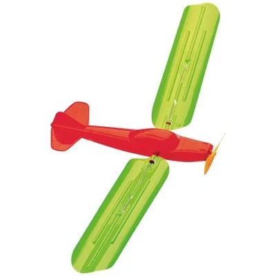 Image de GÜNTHER FLUGSPIELE Dragon Paul Günther 1333 Jeu Turboprop, Forme d&#039;avion avec poulie, 100 m de Corde à cerf Volant, env. 48 x 21 cm, Convient aux Enfants partir 6 Ans, 1333, Multicolore, L