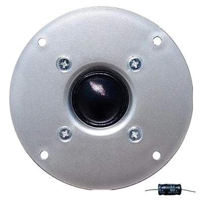 Image de MASTER AUDIO 1 RSQ802/2 Dome Tweeter Driver 100 Watt rms 200 Max 10.00 cm mm 4&quot; impedance 8 ohm 25 Voice Coil Ultra Slim Silver, Piece