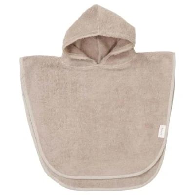 Image de Koeka Poncho De Bain À Capuche Pour Garçons Et Filles Serviette Dijon Coton Biologique Tissu Éponge Résistante Aux Boucles Taupe Eu 74/80