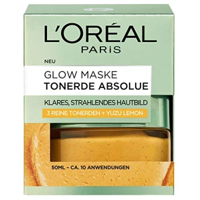 Image de L&#039;Oréal Paris Masque Glow avec Yuzu Lemon Nettoie intensément pour une peau claire et éclatante 50 ml