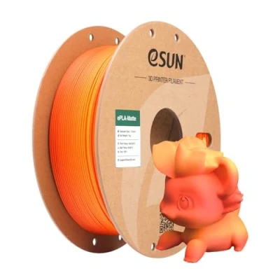Image de eSUN Filament PLA Arc en Ciel Mat 1.75mm, Multicolore, Bobine de 1KG (2.2 LBS) pour Imprimantes 3D, Lever Soleil