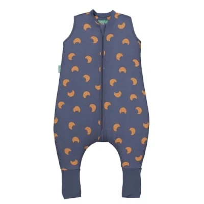 Image de molis&amp;co Gigoteuse pour bébé avec Pieds et Chaussette Tog 2.5 Turbulette Hiver Bébé, Fille Garçon 100% Coton (certifiée Oeko TEX) Croissants (2 Ans)